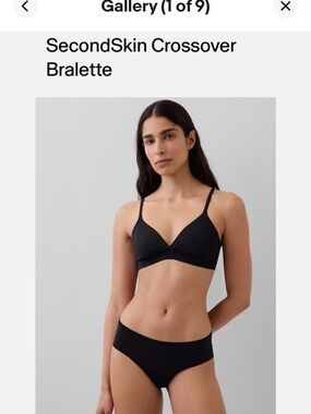 GAP SecondSkin Crossover Bralette — Black Size XL NWT!